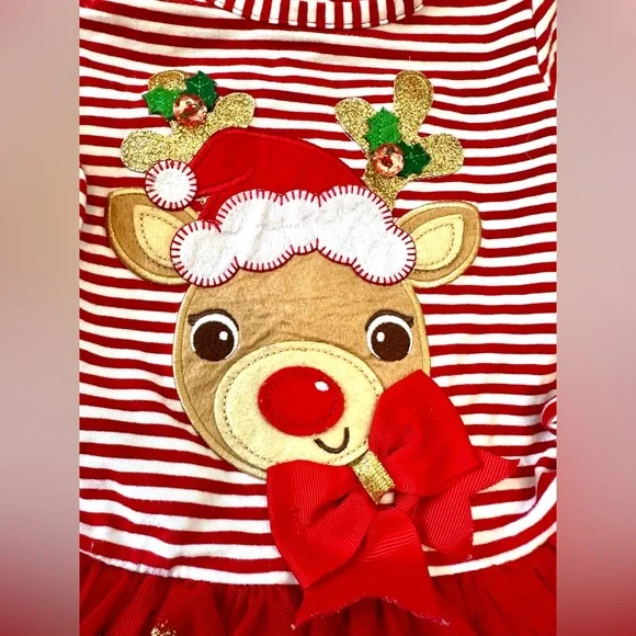 Emily Rose Reindeer Christmas dress - Picture 3 of 8